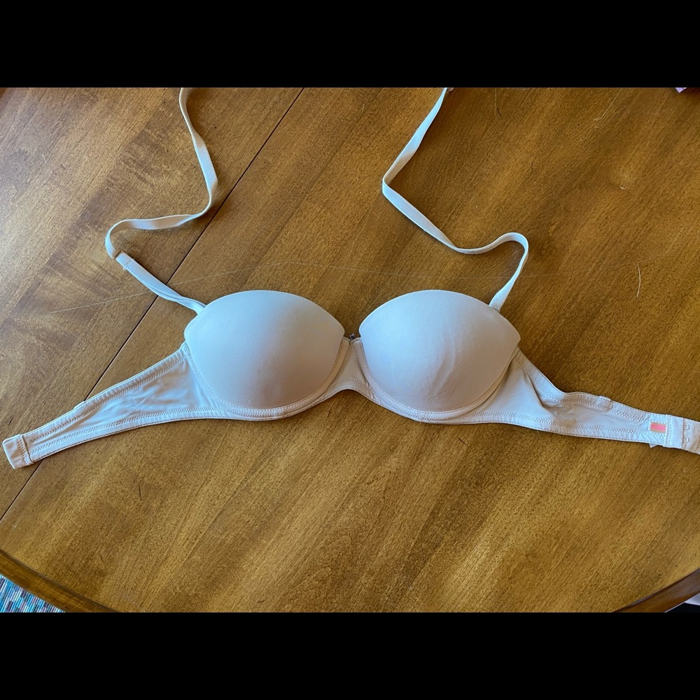 PINK strapless nude bra